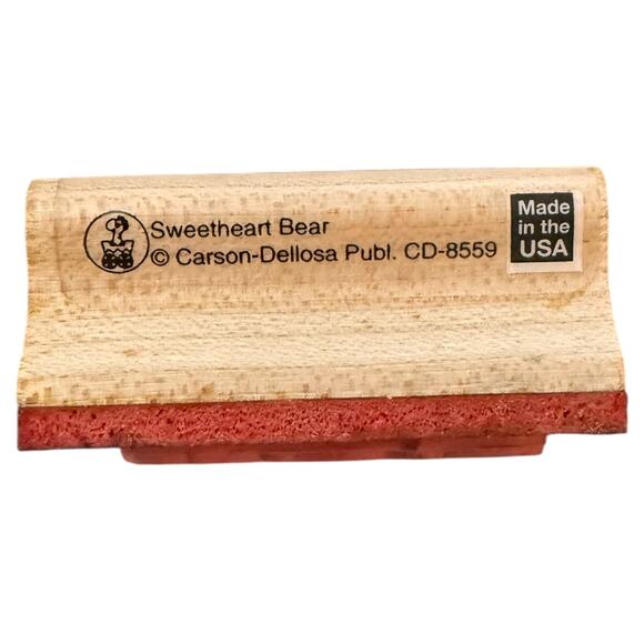 Carson Dellosa Sweetheart Bear Holding A Heart Rubber Stamp - Picture 2 of 3